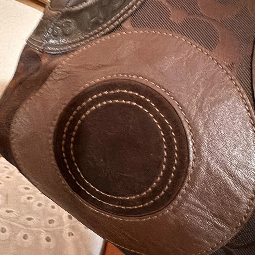 Coach Circle Patchwork East West Tote, - Picture 6 of 14